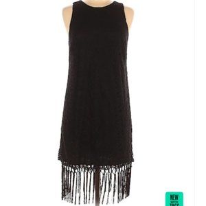 NEW Lush black fringe dress, size M